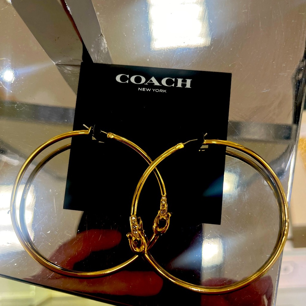 Coach earrings gold